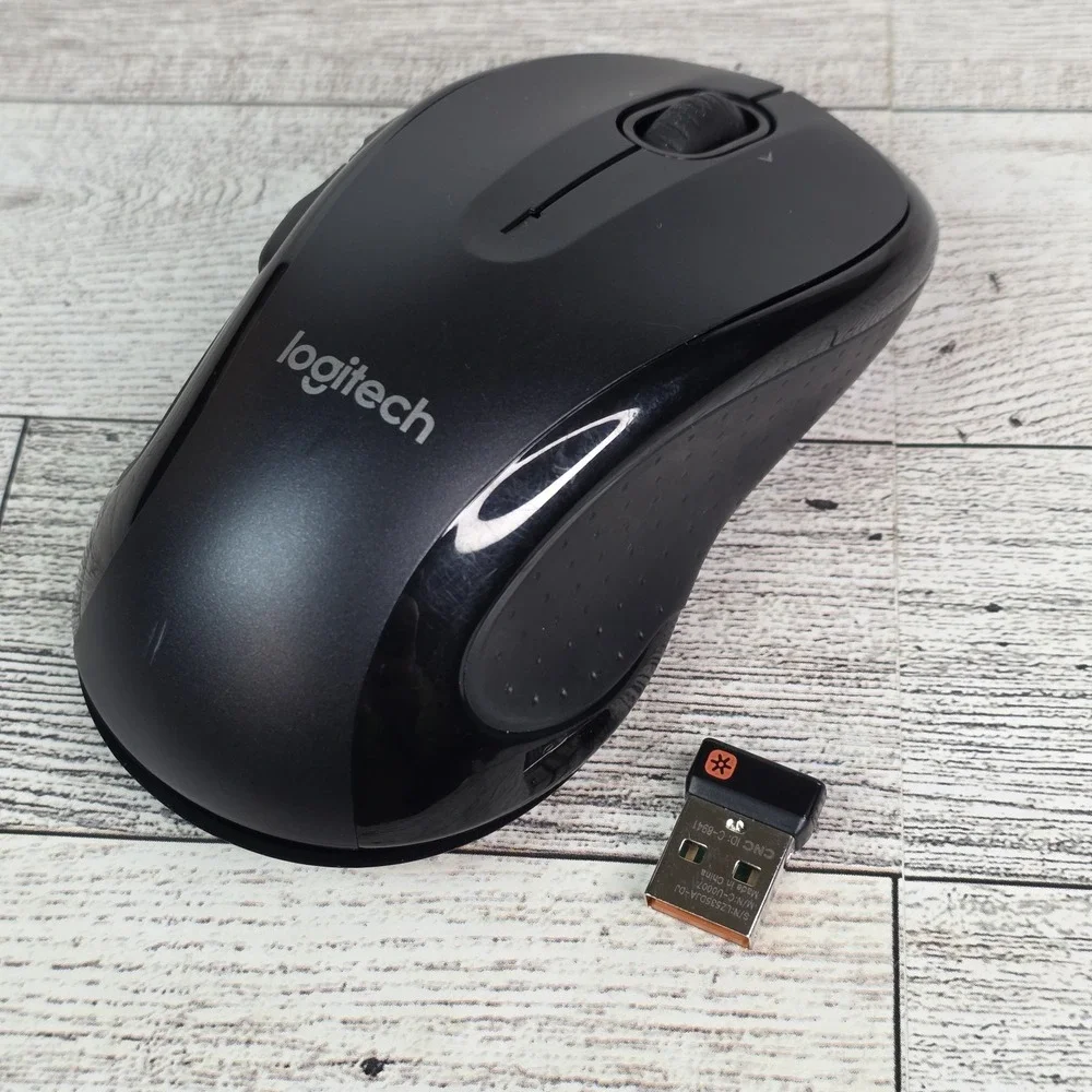 Logitech M510 Wireless Laser Mouse Black With USB Dongle Receiver Works